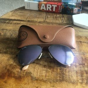 Purple and Bronze PolarizedRay Ban Aviators